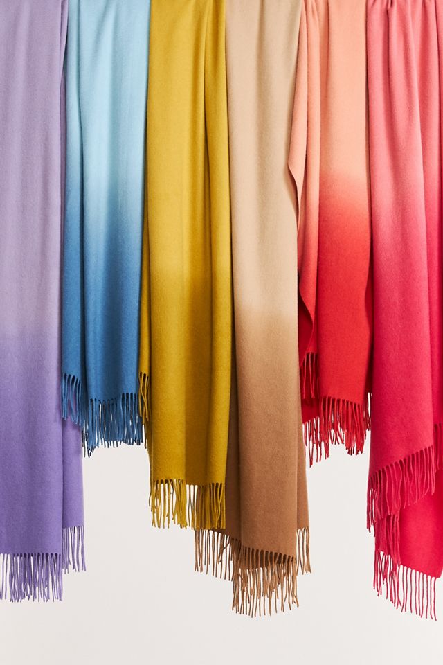 Dyed Cashmere Throw Blanket #1