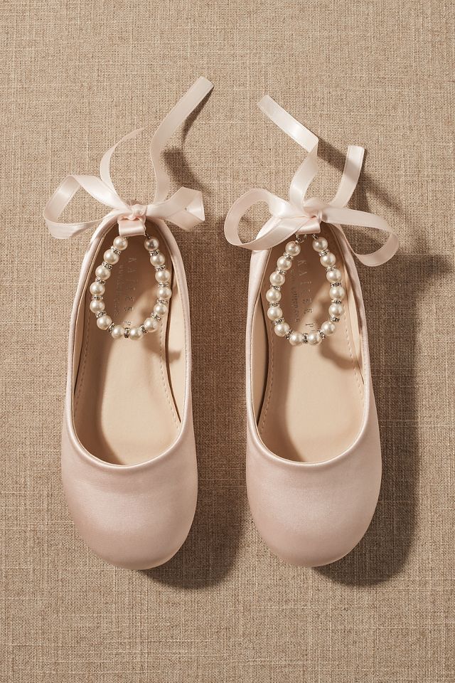 Flower girl sale shoes with pearls