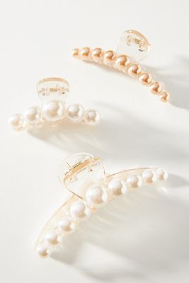 Set Of Eight Pearl And Diamond Bobby Pins Anthropologie
