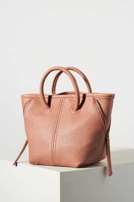 Anthropologie Mini Loop Handle Bucket Bag In Pink
