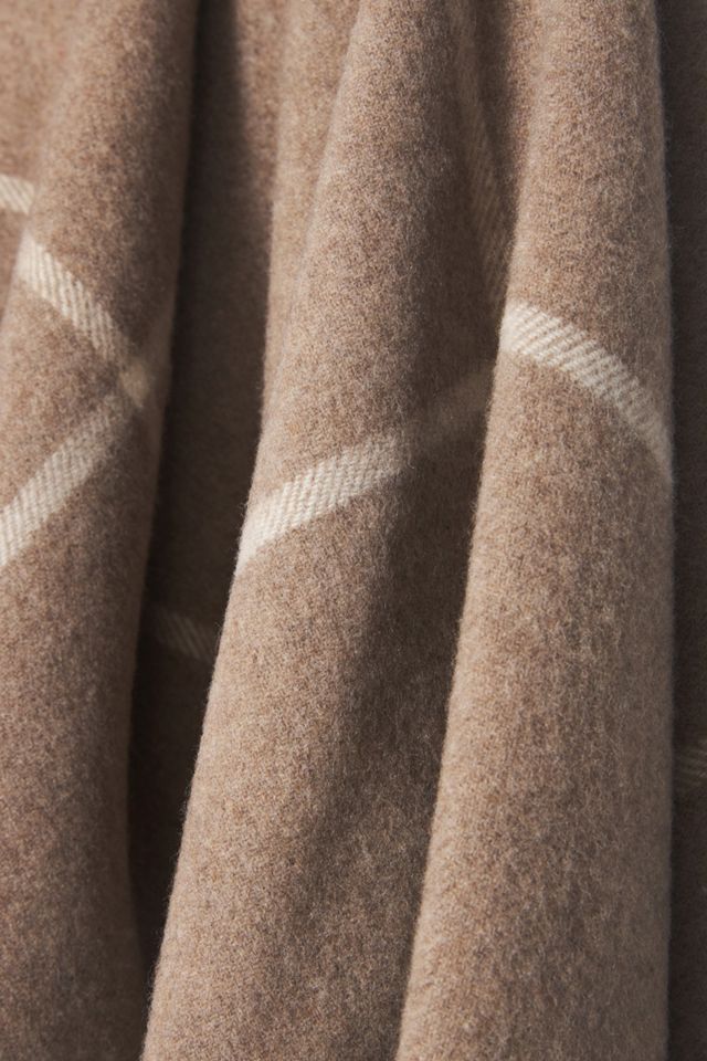 Windowpane Cashmere Blend Throw Blanket #1