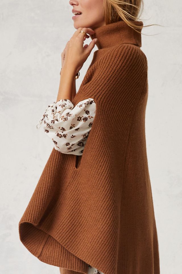 Ribbed Knit Poncho #2