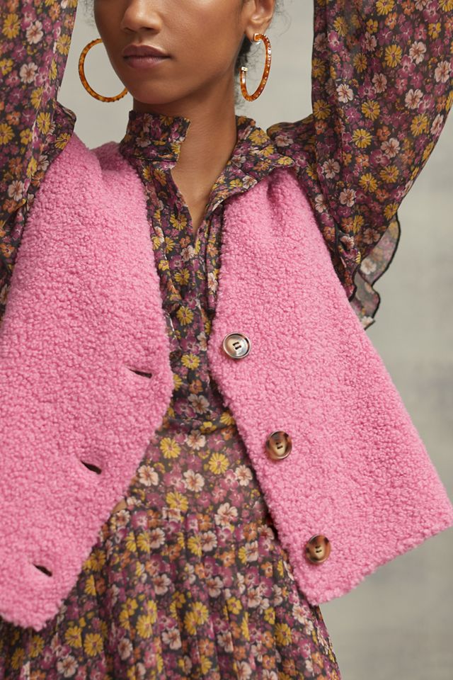 Faux Fur Sweater Vest #1