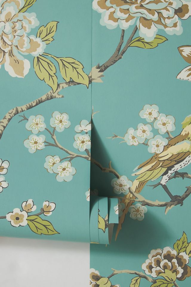 Fanciful Floral Bird Wallpaper #1