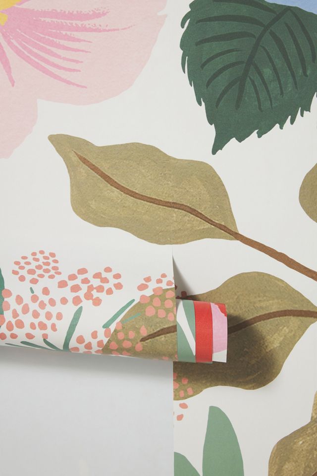 Rifle Paper Co. Strawberry Fields Peel-and-Stick Floral Wallpaper Mural #1