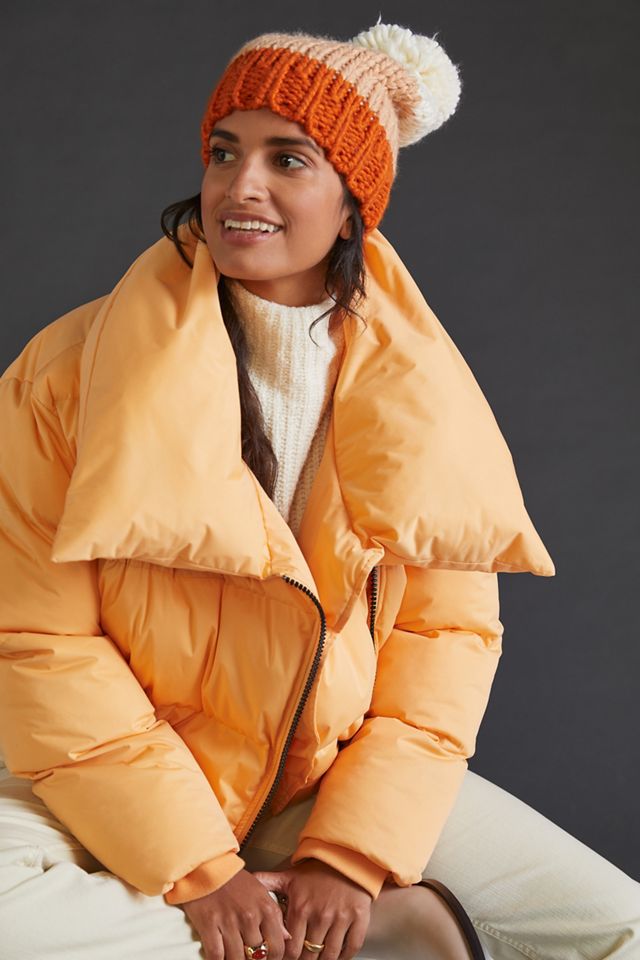 Colorblock Pommed Beanie | Anthropologie