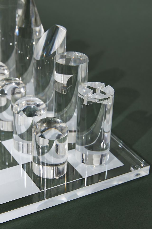 Sunnylife Lucite Chess & Checkers Set #2