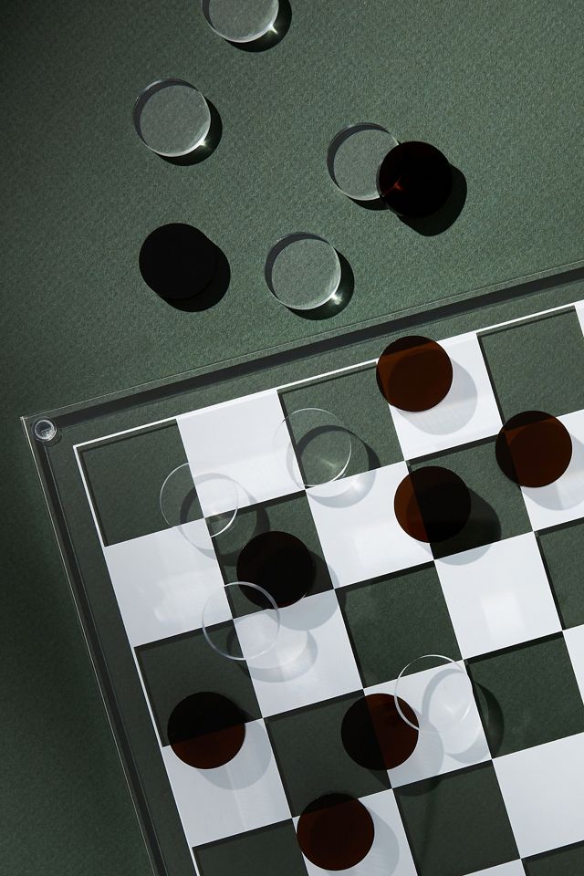Sunnylife Lucite Chess & Checkers Set #4