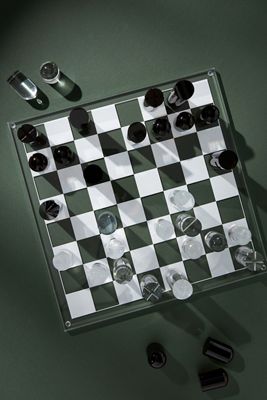 Sunnylife Lucite Chess & Checkers Set