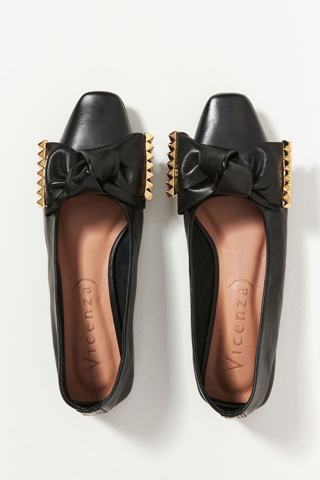 Vicenza Bow Square-Toe Flats #1