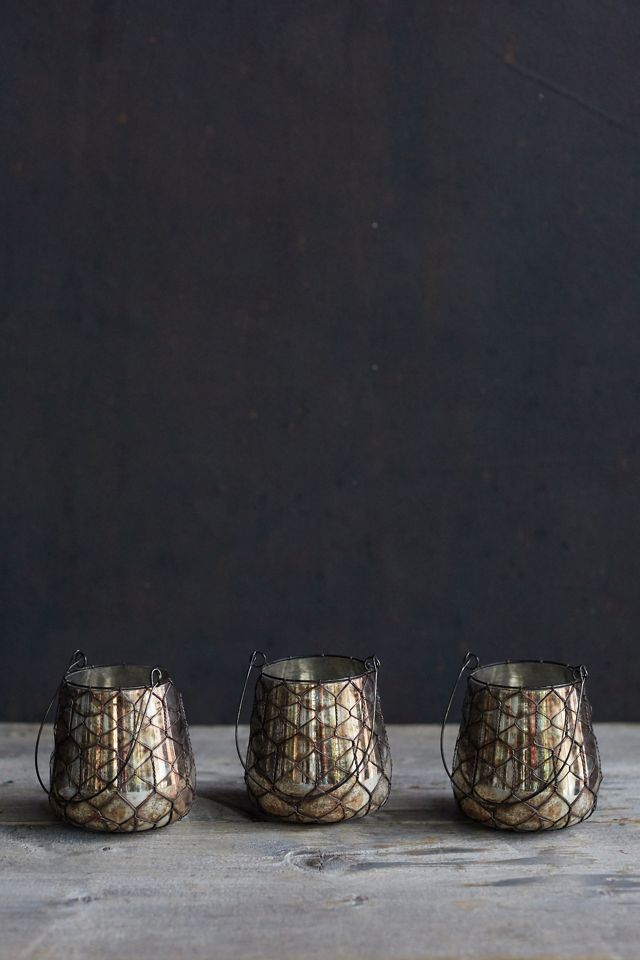 Hanging Wire Wrapped Votives, Set of 3 #2