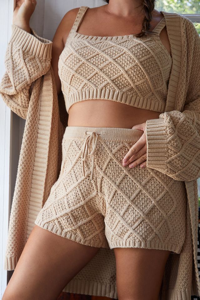 Cable-Knit Three-Piece Lounge Set #5