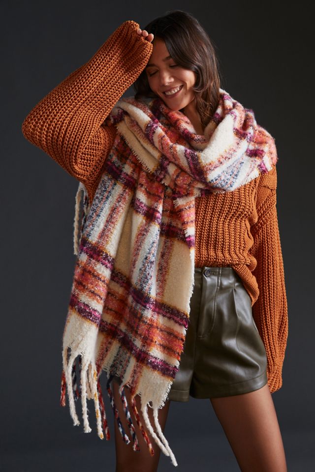 Karierter Schal mit Fransen #3