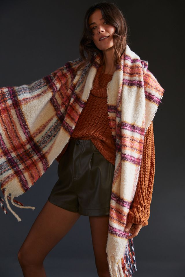 Karierter Schal mit Fransen #4