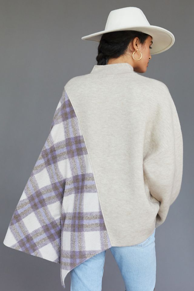 Mixed Plaid Poncho #2