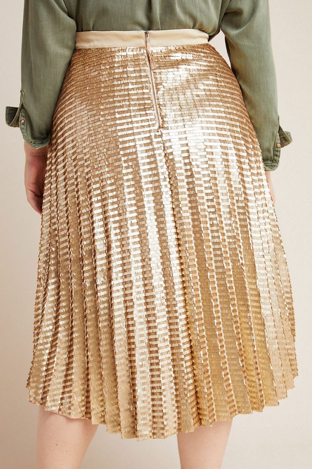 Maeve Natalia Sequined Midi Skirt #1