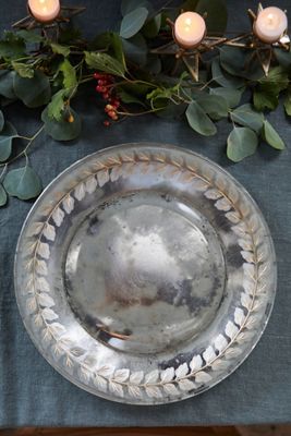 Mercury Glass Charger Plate