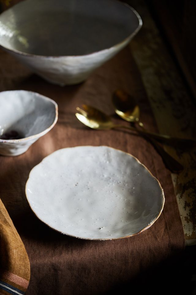 Icy Blue Ceramic Serving Platter #1