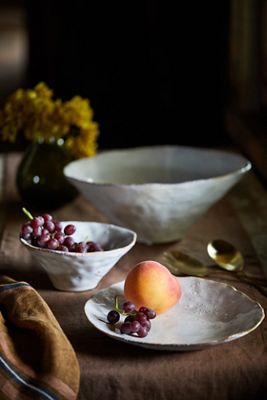 Icy Blue Ceramic Serving Bowl, Large