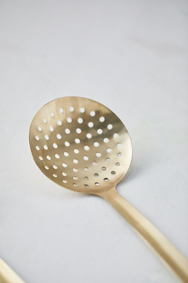 1 Skimmer Slotted Spoon Ergonomic Handle Comfort Grip Strainer Ladle K —  AllTopBargains