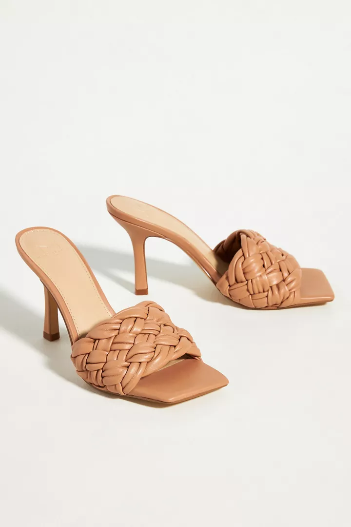 Marc Fisher Square-Toe Heeled Mules