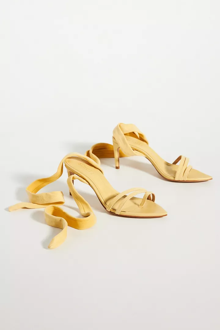 Schutz Camurca Heeled Sandals