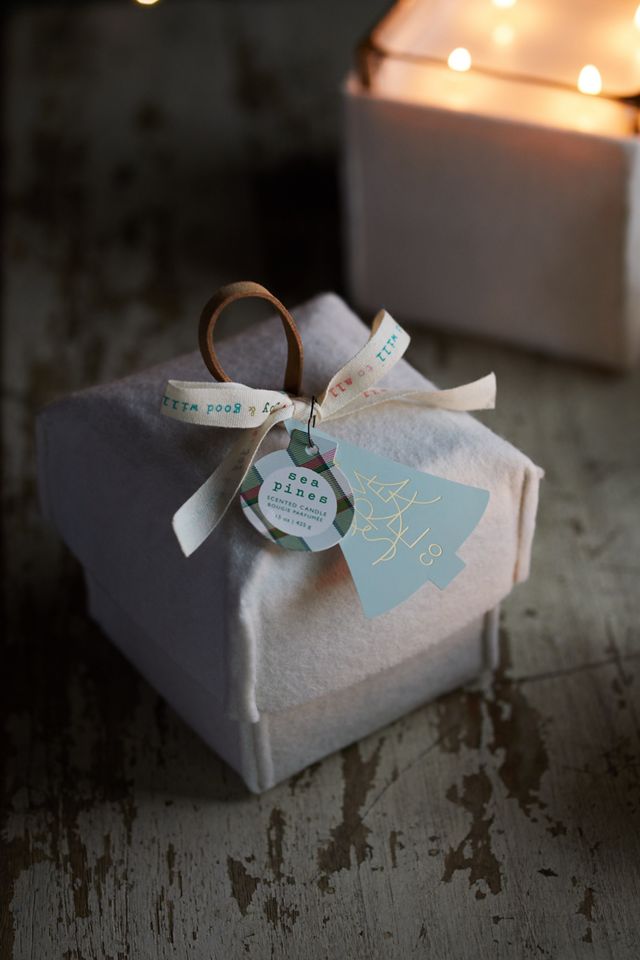 Mer-Sea Felt Gift Box Candle, Pine + Balsam #3