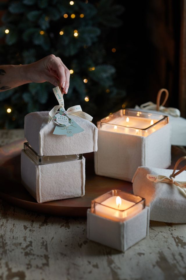 Mer-Sea Felt Gift Box Candle, Pine + Balsam #5