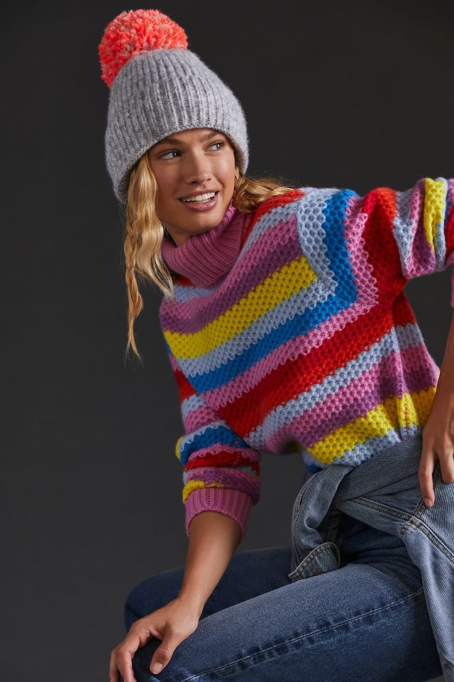Pick-A-Pom Marled Beanie Base | Anthropologie display picture 3
