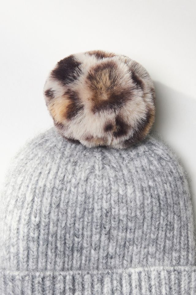 Anthropologie outlet PICK-A-POM HAT BERET BASE & 3 FAUX FUR Tufted & Fluffy TOPPERS