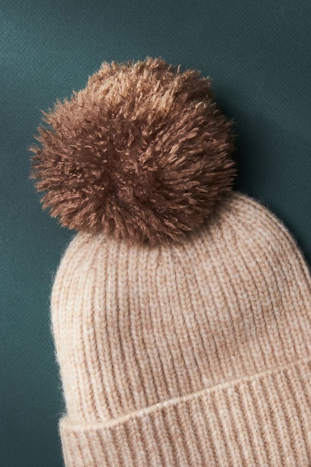 Anthropologie Fuzzy Faux Fur Pom Pom Beanie NWT Pick-A-Pom Fluffy Topper | Anthropologie main image 4