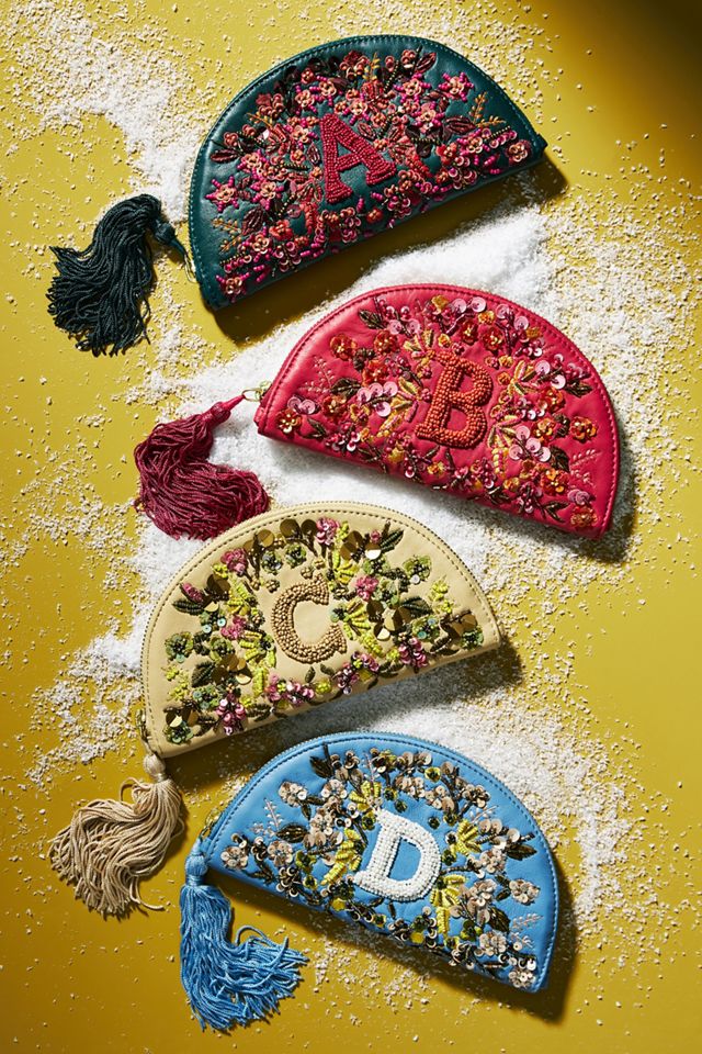 Anthropologie ★ Beaded Monogram Pouch Beaded Monogram Pouch | Anthropologie