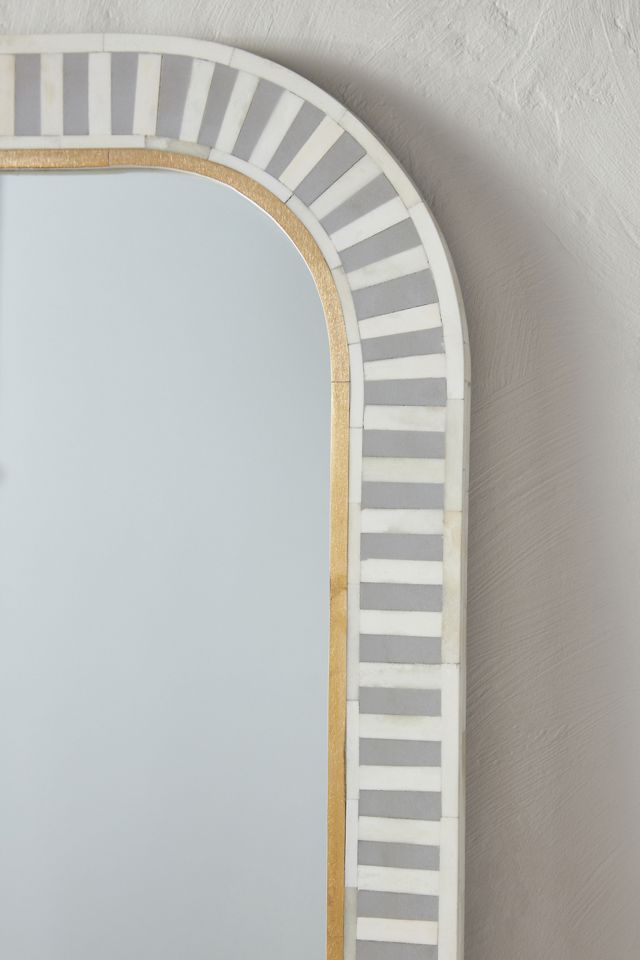 Waterfall Inlay Floor Mirror #2