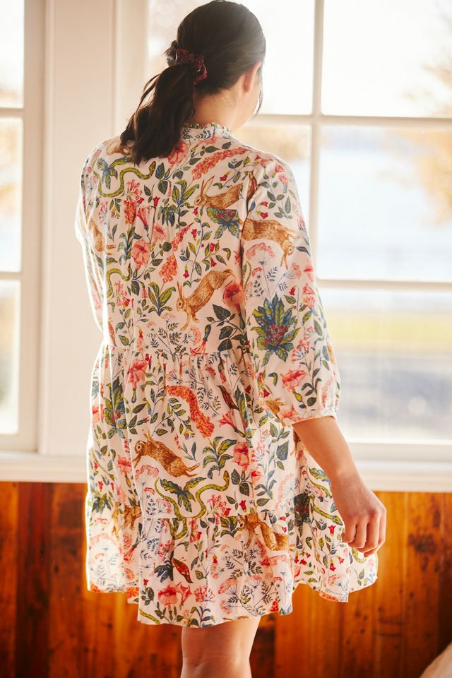 Kelly Louise Judd Whimsical Flannel Sleep Mini Dress #5
