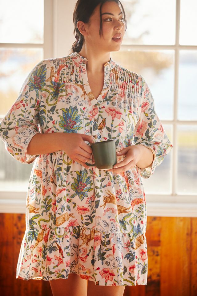 Kelly Louise Judd Whimsical Flannel Sleep Mini Dress #3