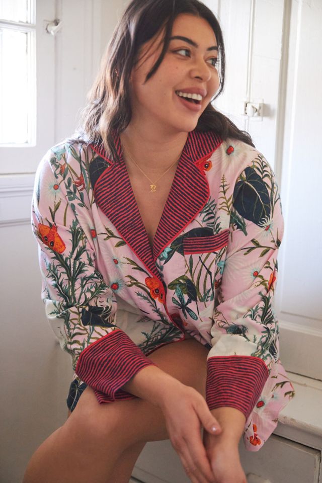Kelly Louise Judd Botanical Flannel Pajama Top #5