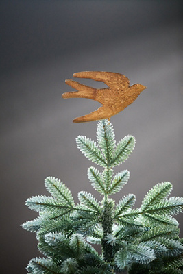 Gilded Iron Bird Tree Topper | Terrain