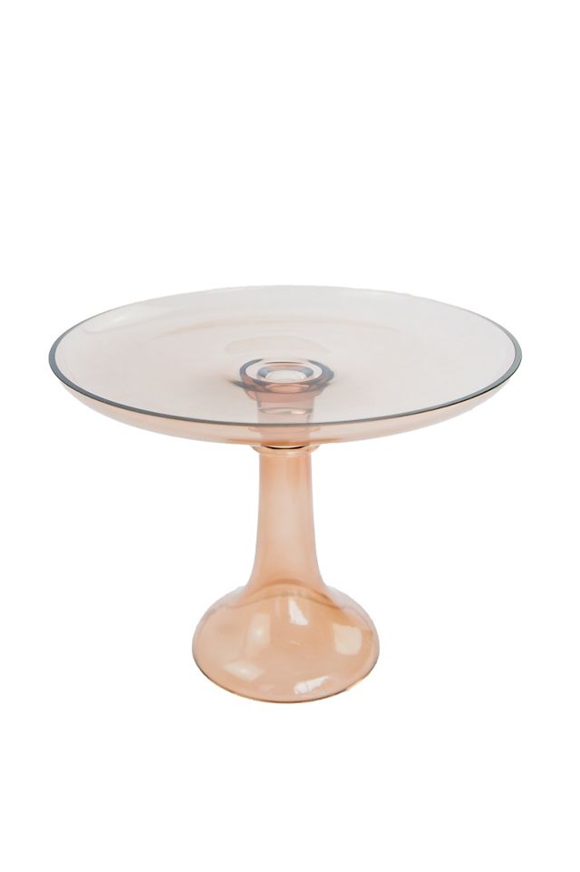 Estelle Colored Glass Cake Stand AnthroLiving