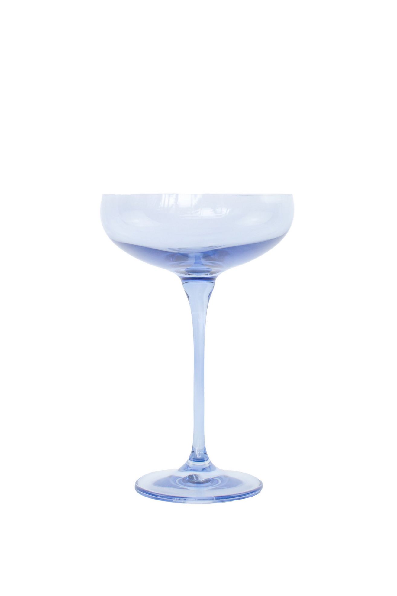 Estelle Colored Glass Champagne Coupe Set - Cobalt Blue, Set Of 6