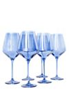 Estelle Colored Glass Wine Glass Set #1