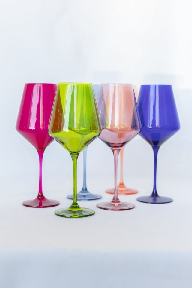 Estelle Colored Wine Stemware - Set of 6 {Black}