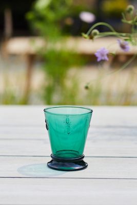 Colored Glass Bee Tumbler