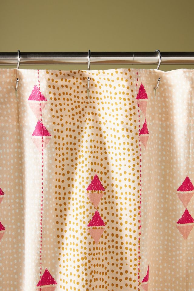 Printed Jem Organic Cotton Shower Curtain #2