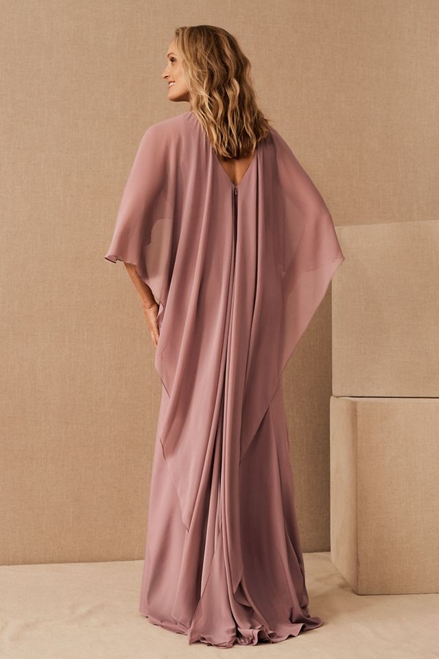 Amsale Crane Cape Dress #1