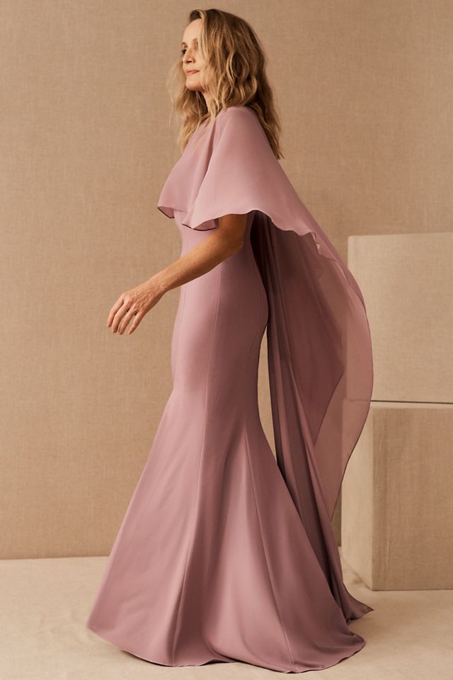 Amsale Crane Cape Dress #3