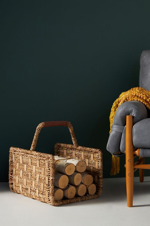 Log best sale basket holder