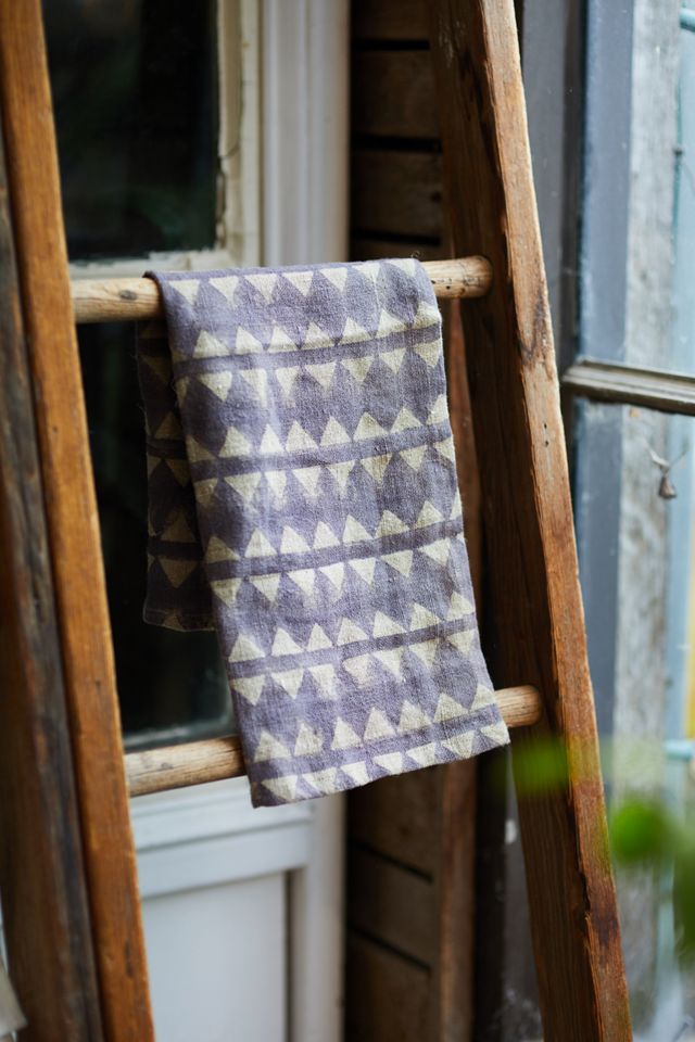 Geo Stripe Linen Dish Towel #1