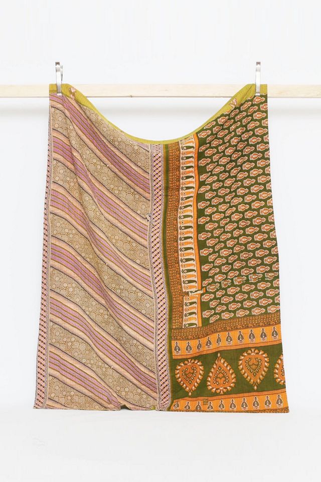 Anchal Twin Kantha Quilt No. T190905 | AnthroHome