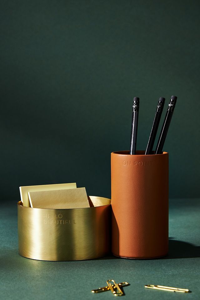 Leather Pencil Cup