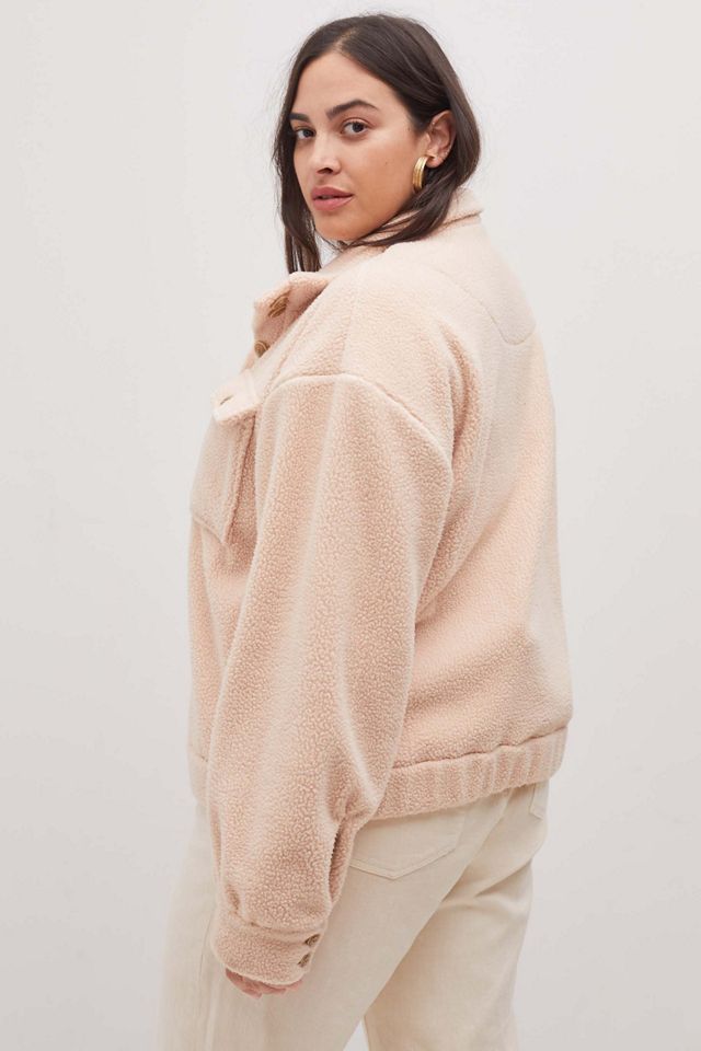 Daily Practice by Anthropologie Fleece Bomber Jacket #8
